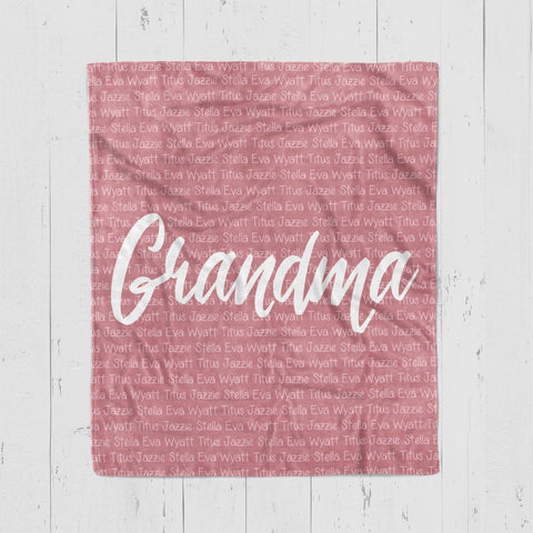 Background Name Blanket for Grandma