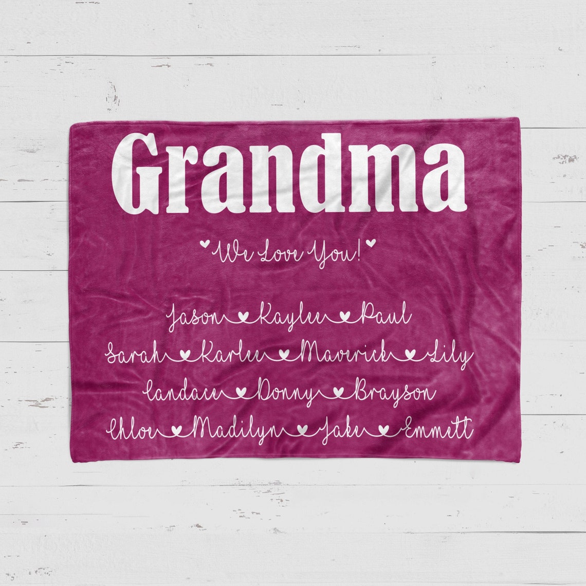 Grandma we love you blanket